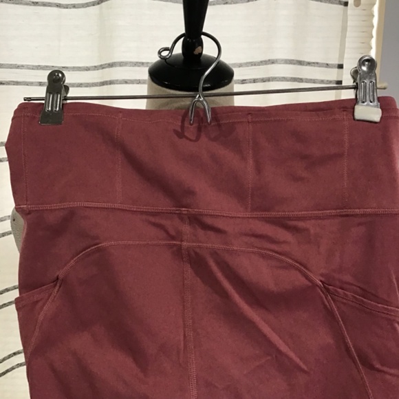 Lululemon Women Size 8 Fast & Free High Rise Crop Dusty Rose Leggings Yoga Gym - Picture 5 of 8